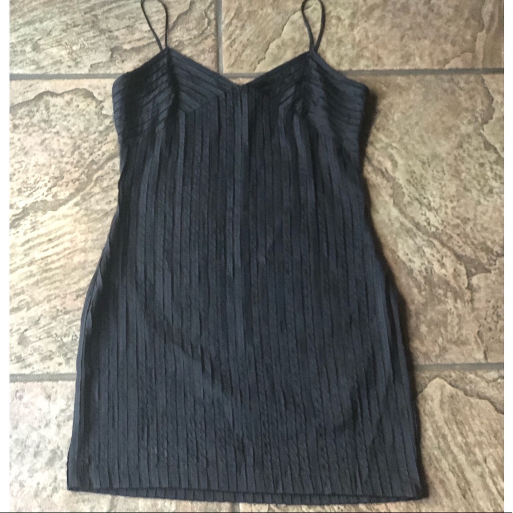 Textured little black dress